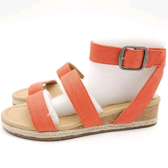 Lucky Brand Wensdei Womens 6M Coral Vada Woven Strappy Espadrille Sandal Strappy - Picture 3 of 8